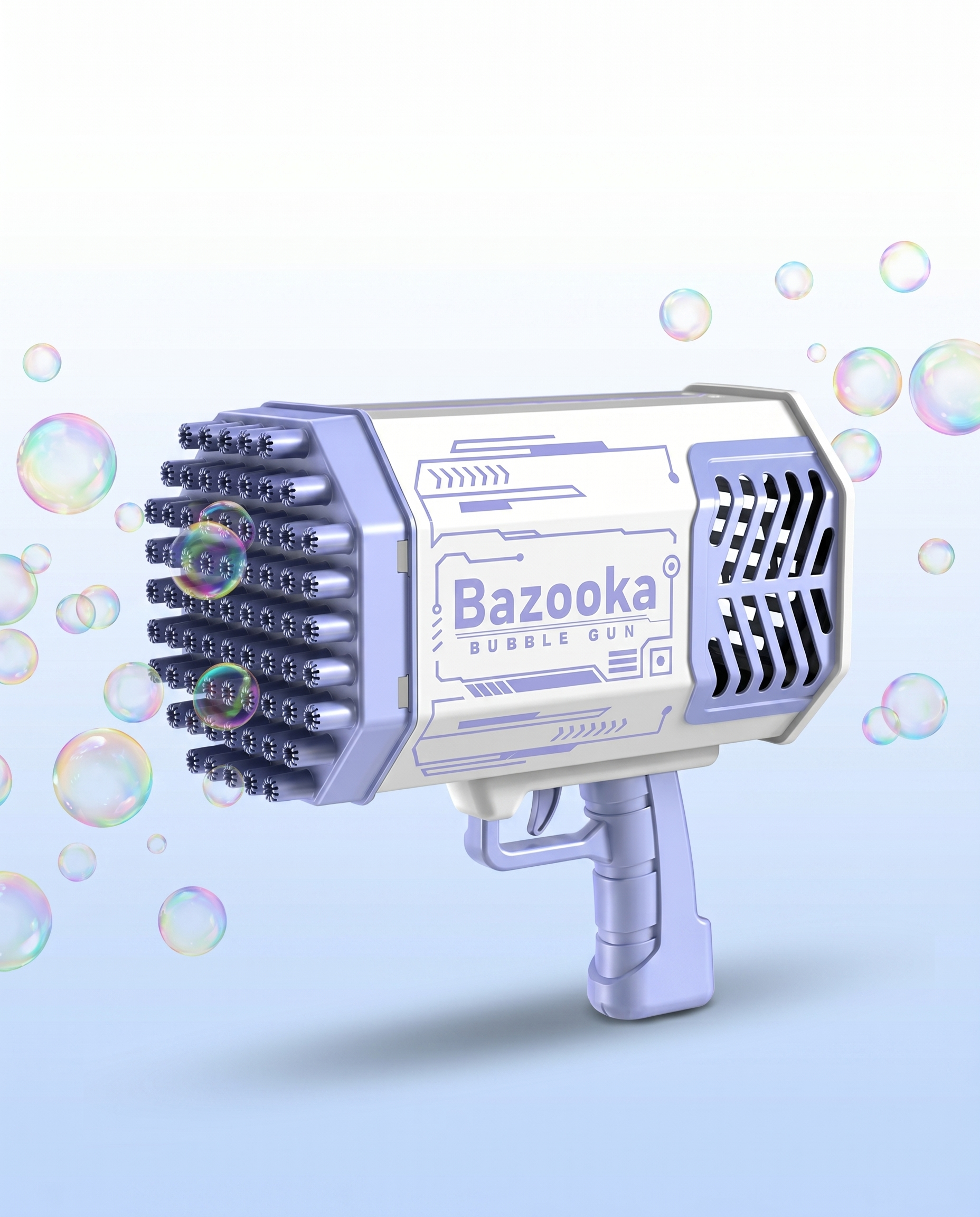 Bazooka pištolj — studijski prikaz sa balončićima
