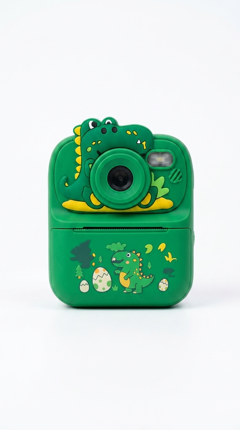 Dečiji digitalni fotoaparat sa štampačem — prednji prikaz