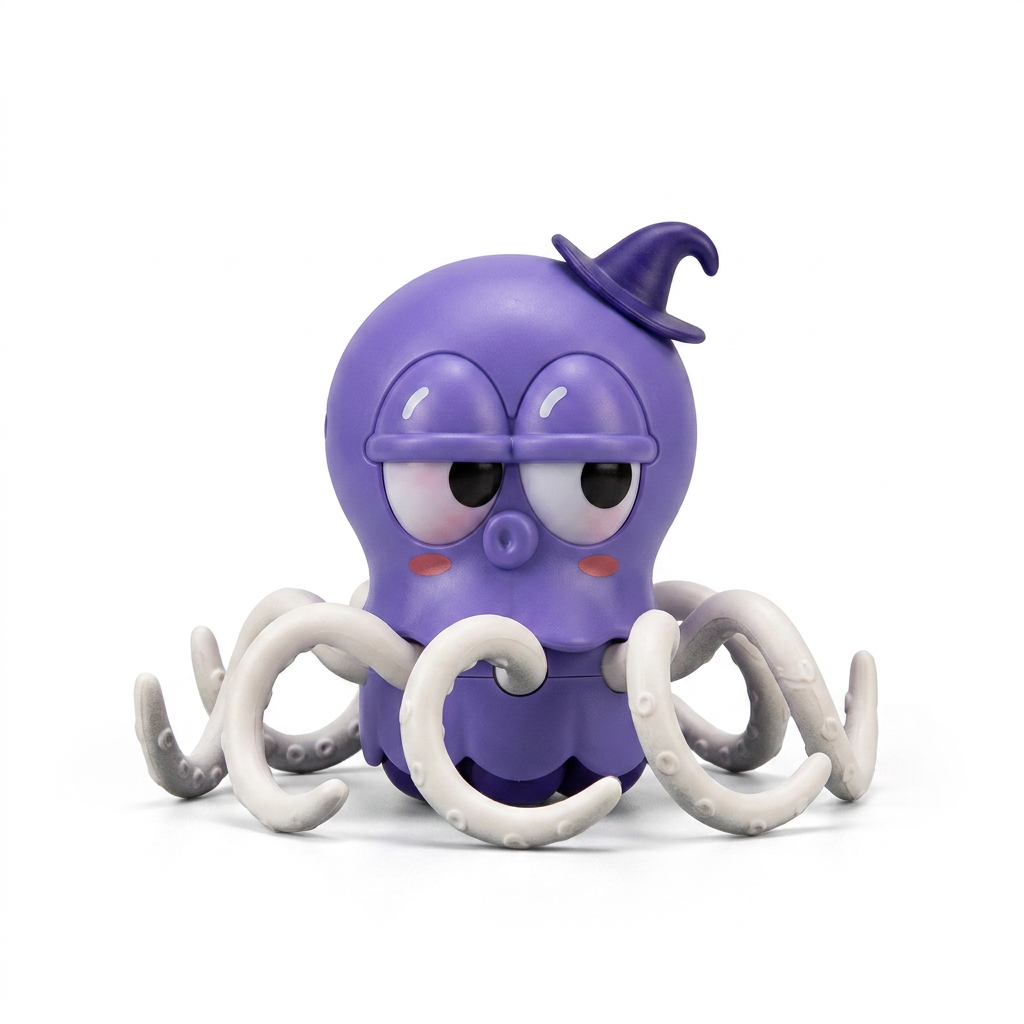 Muzički Oktopus Igrač - bela pozadina
